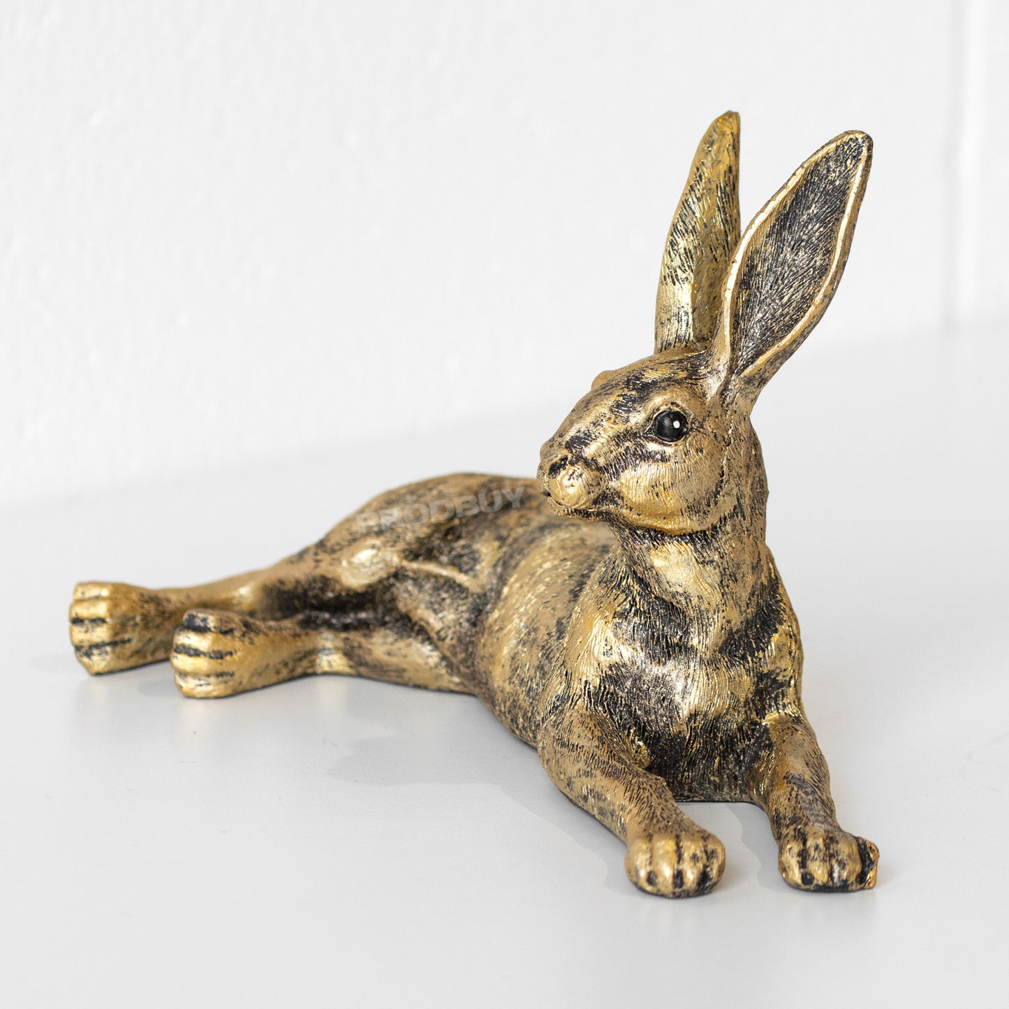Laying Down Hare 24cm Resin Ornament