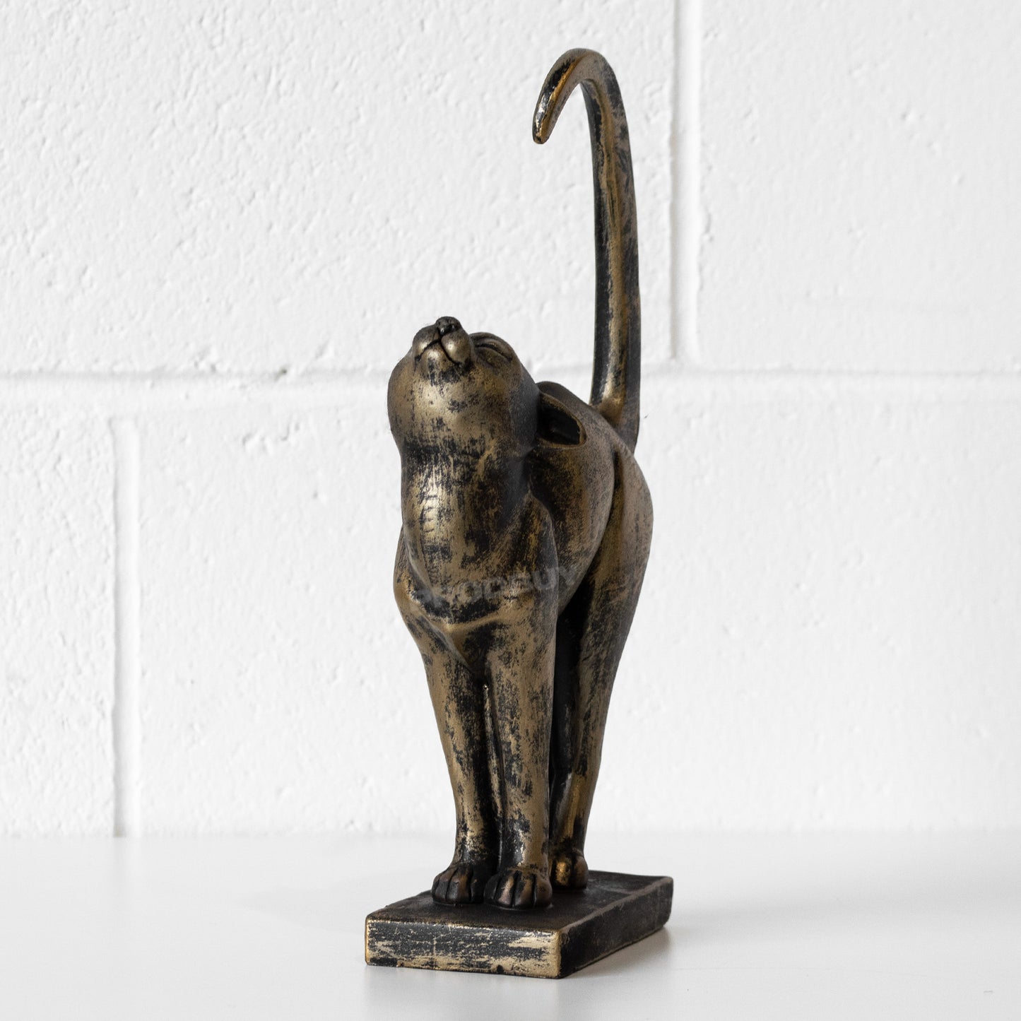 Stretching Cat 32cm Resin Ornament