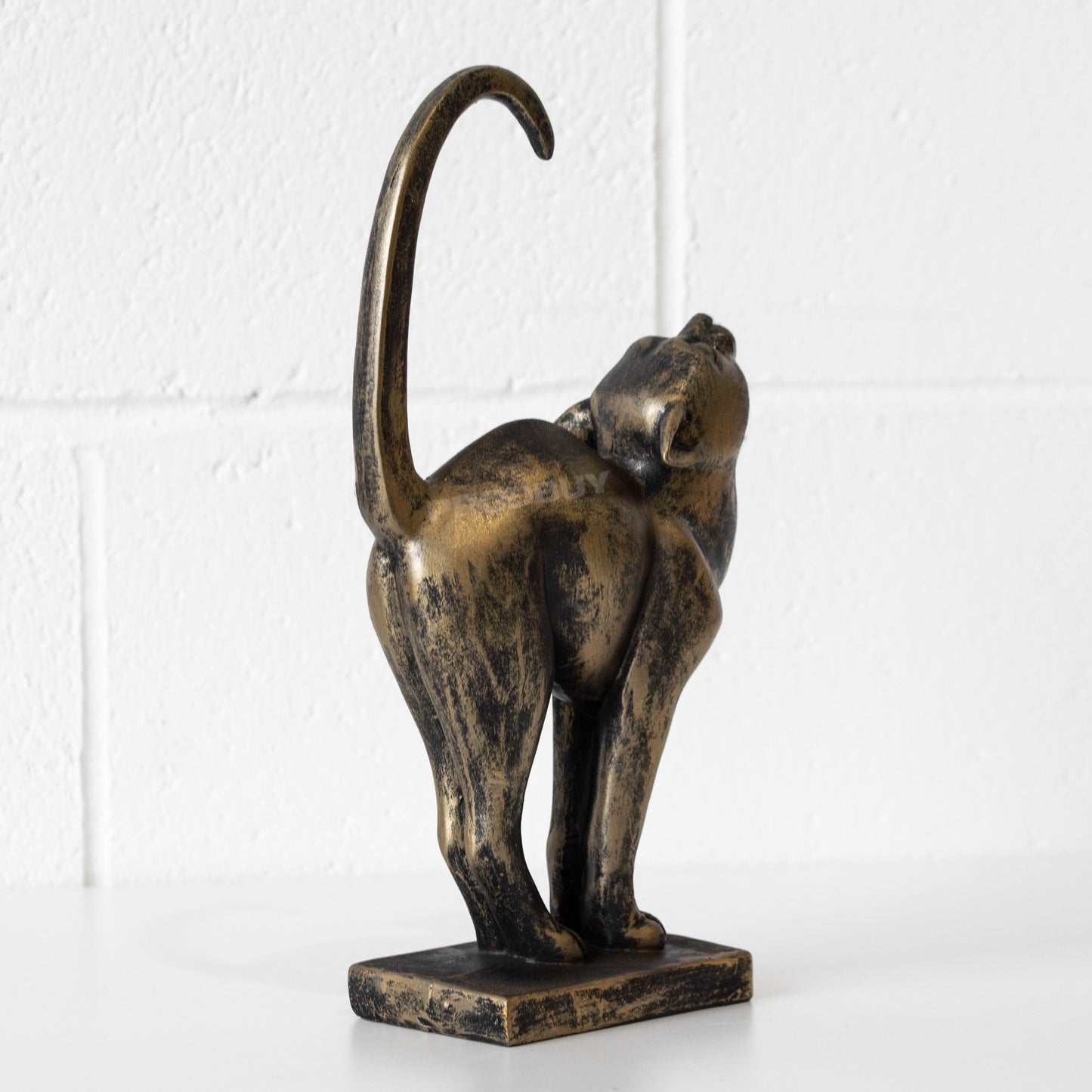 Stretching Cat 32cm Resin Ornament