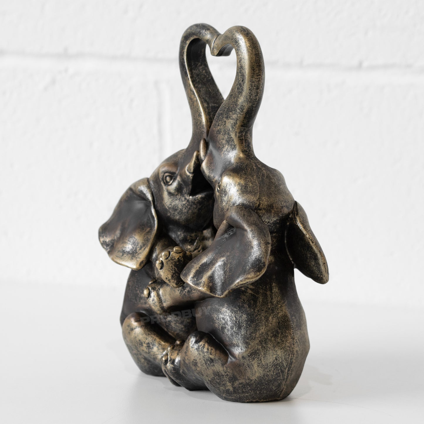 Pair of Elephants Love Heart Ornament
