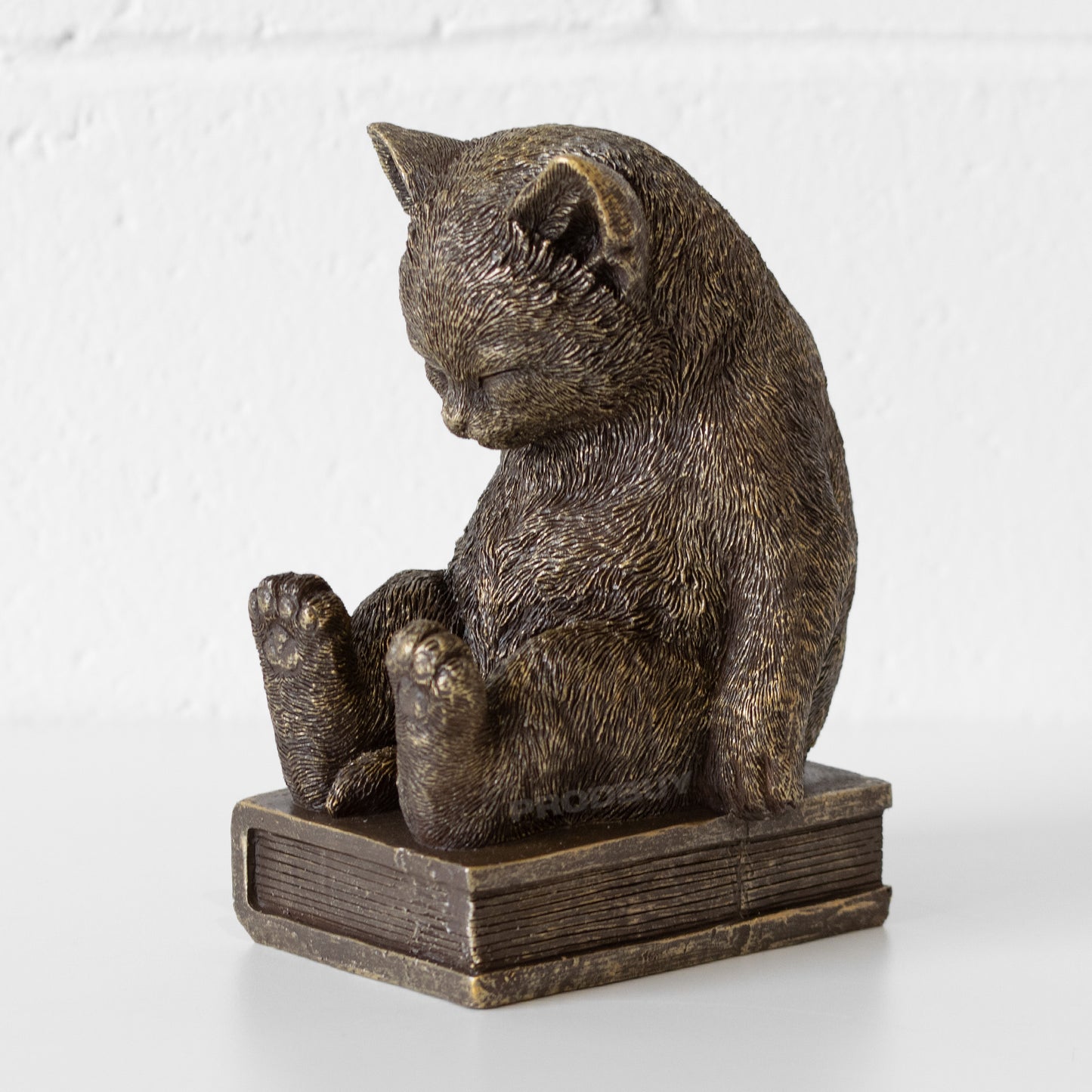 Sleepy Cat Shelf Bookend Ornament