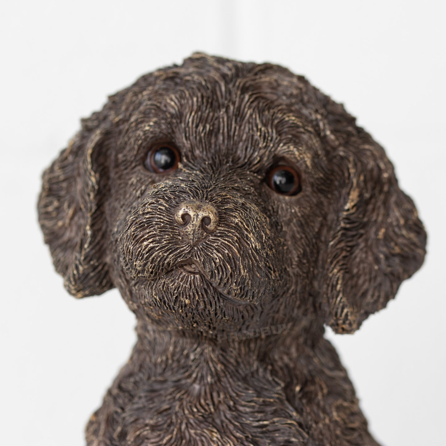 Sitting 'Antique Gold' Resin Cockapoo Ornament