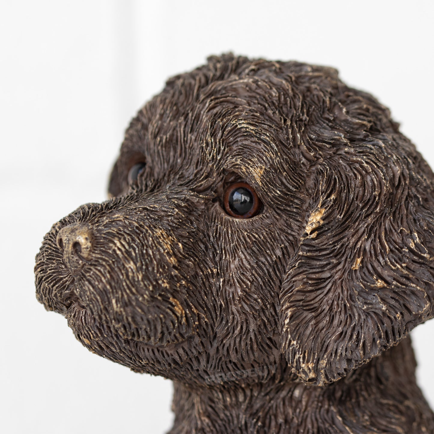 Sitting 'Antique Gold' Resin Cockapoo Ornament