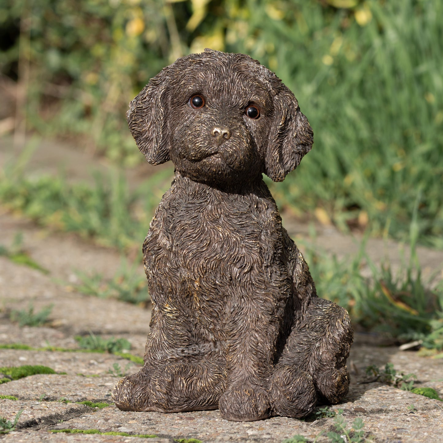 Sitting 'Antique Gold' Resin Cockapoo Ornament