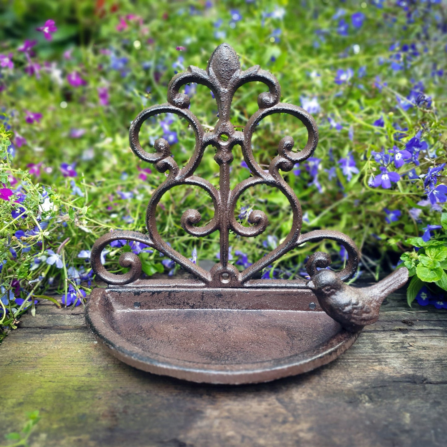 Cast Iron Bird Feeder Wall Mountable For Small Wild Birds
