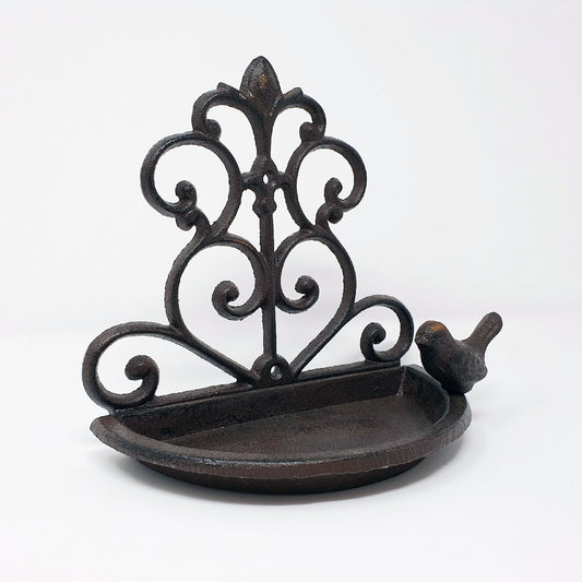 Cast Iron Bird Feeder Wall Mountable For Small Wild Birds