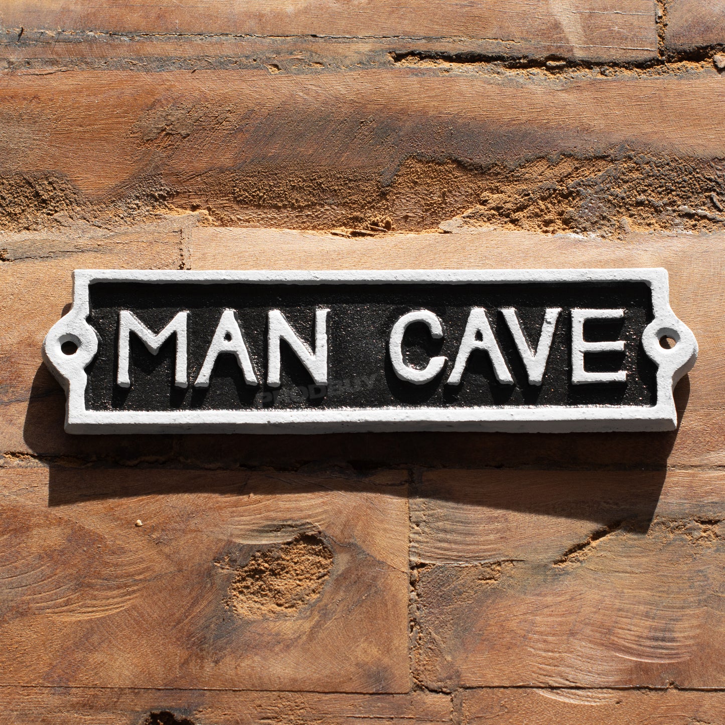 Cast Iron 'Man Cave' Garden Wall Sign