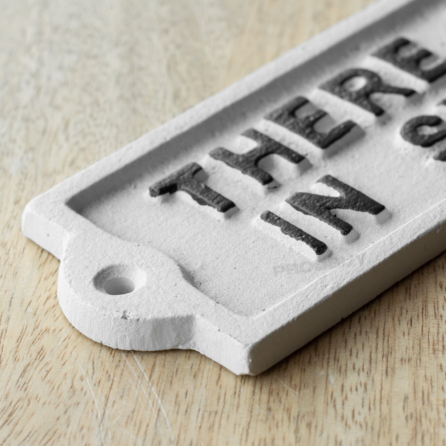White 'There Is No F In Swearing' Garden Wall Sign