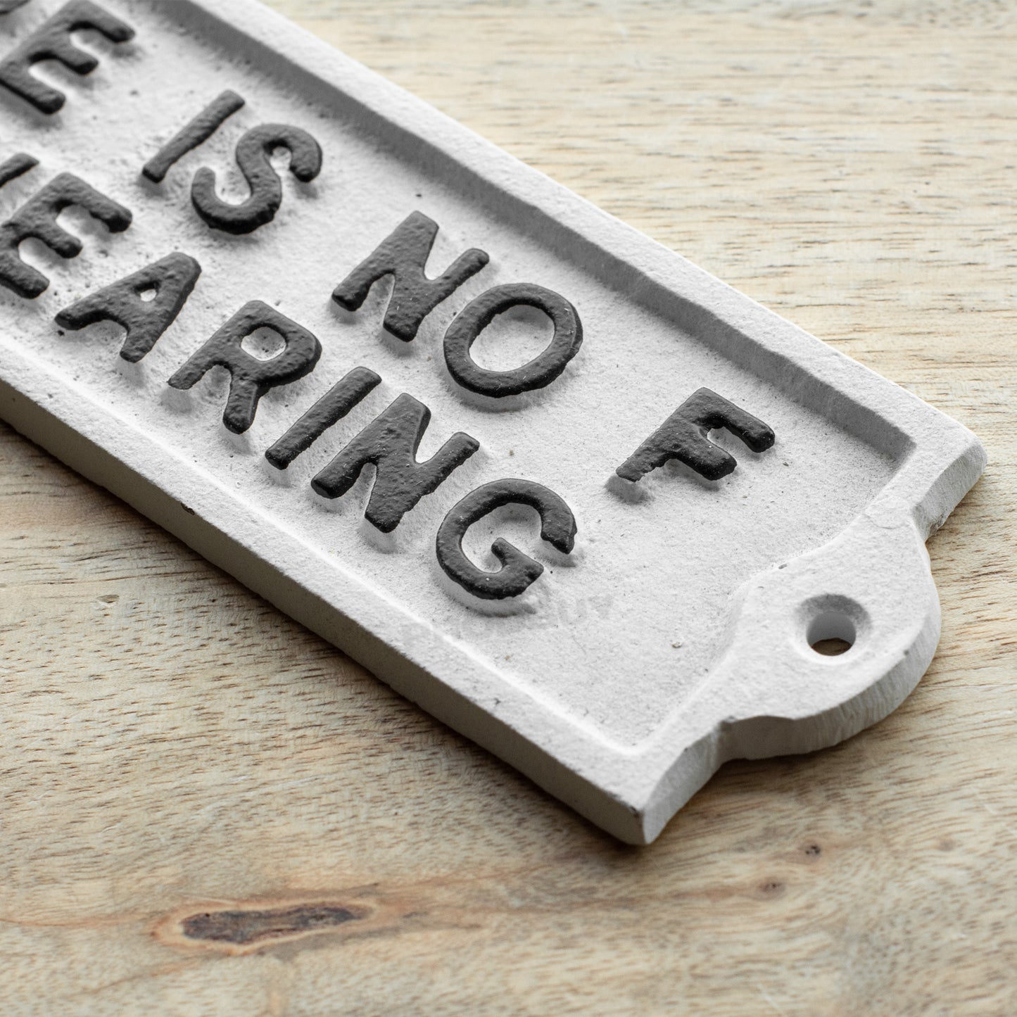 White 'There Is No F In Swearing' Garden Wall Sign