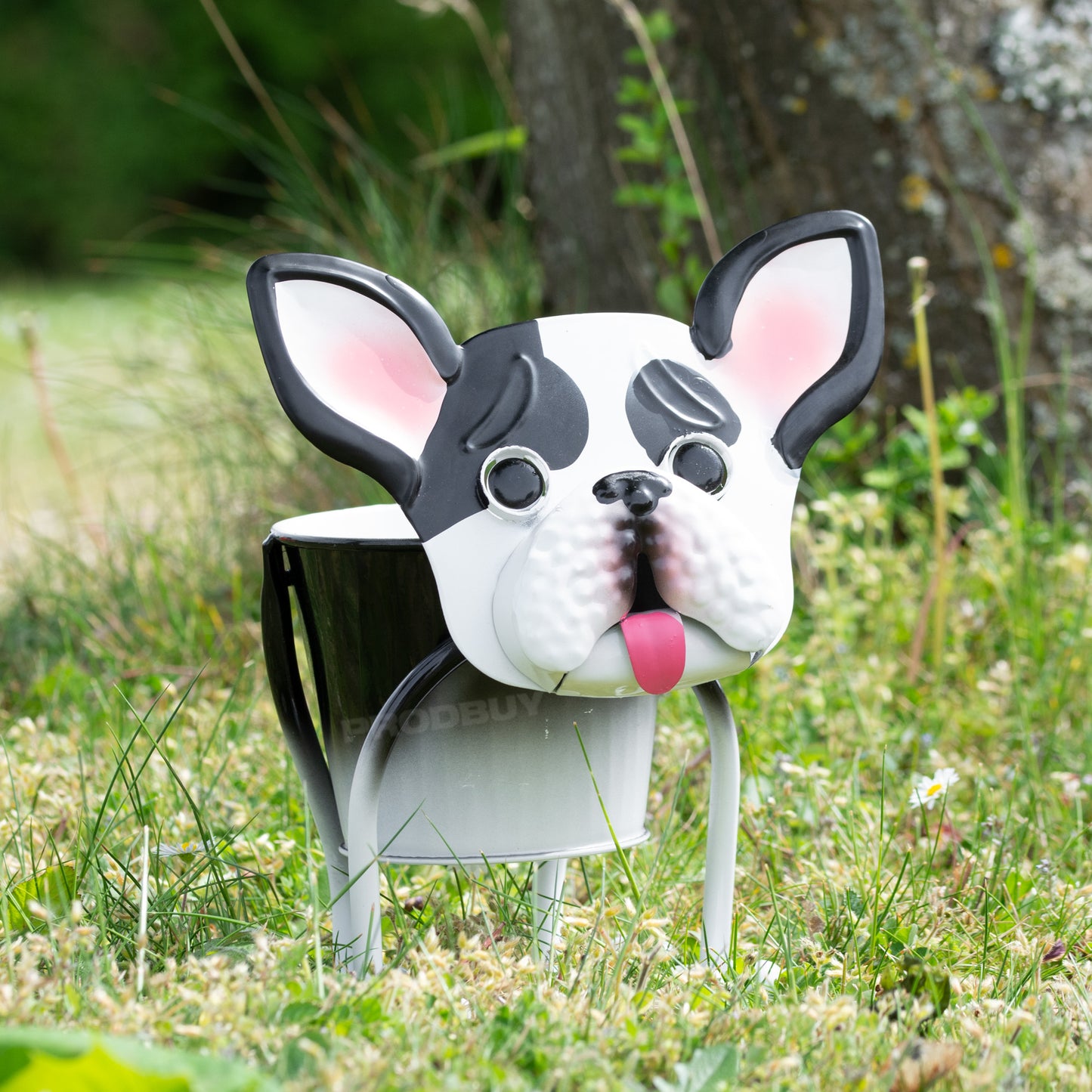 Nodding Staffy Dog Garden Planter Plant Pot