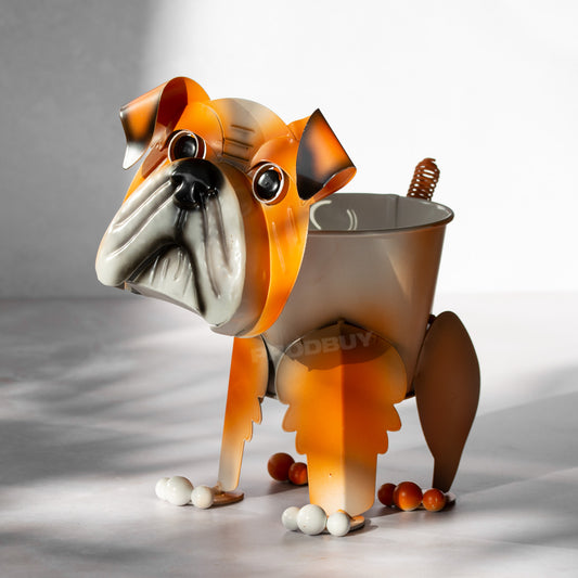 Nodding Bulldog Garden Planter Plant Pot