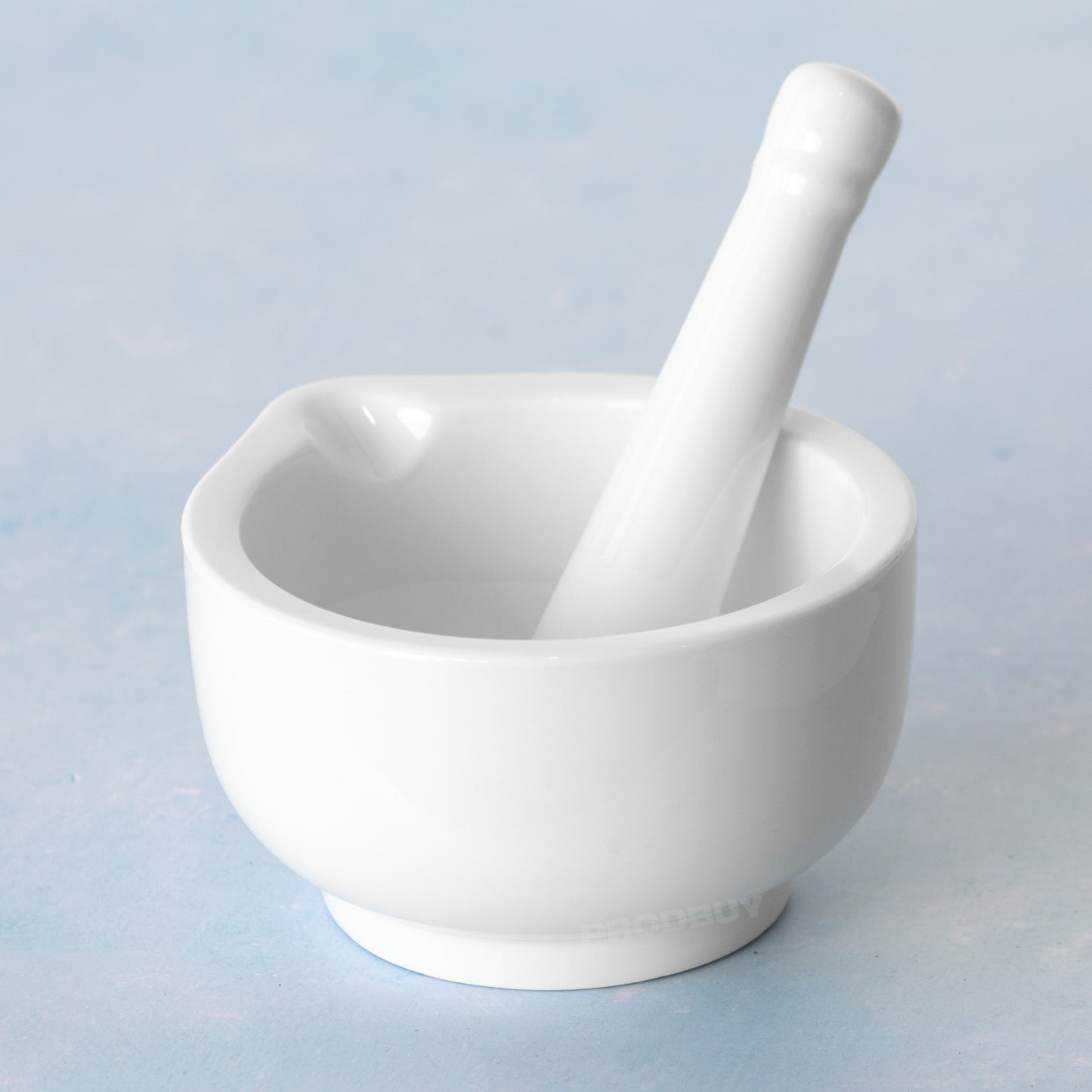 White 14cm Porcelain Mortar & Pestle Set