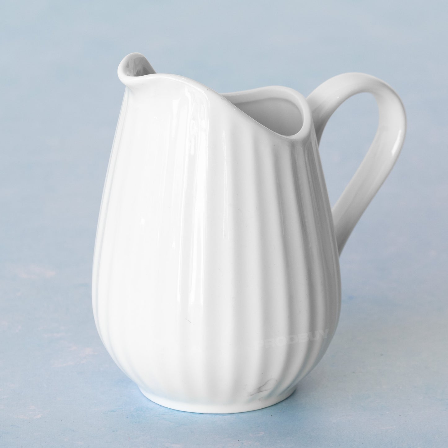 White Fluted 500ml Milk & Cream Pourer Jug