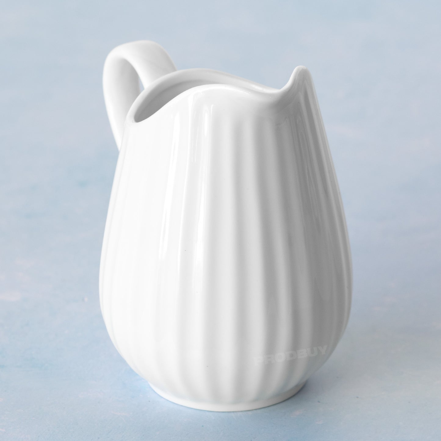 White Fluted 500ml Milk & Cream Pourer Jug