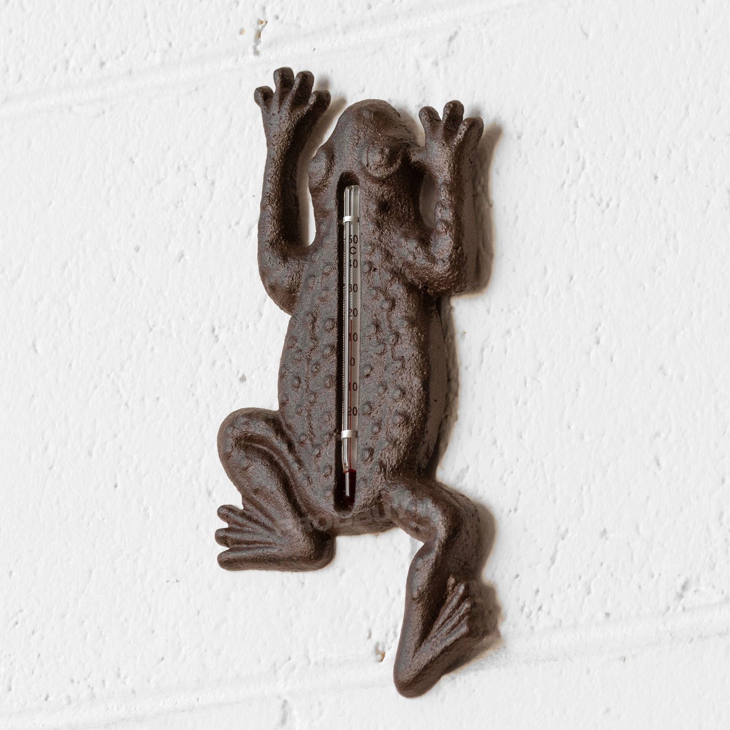 Cast Iron Frog Garden Wall Thermometer