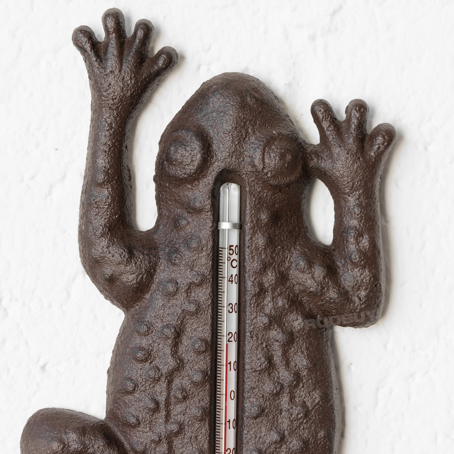 Cast Iron Frog Garden Wall Thermometer