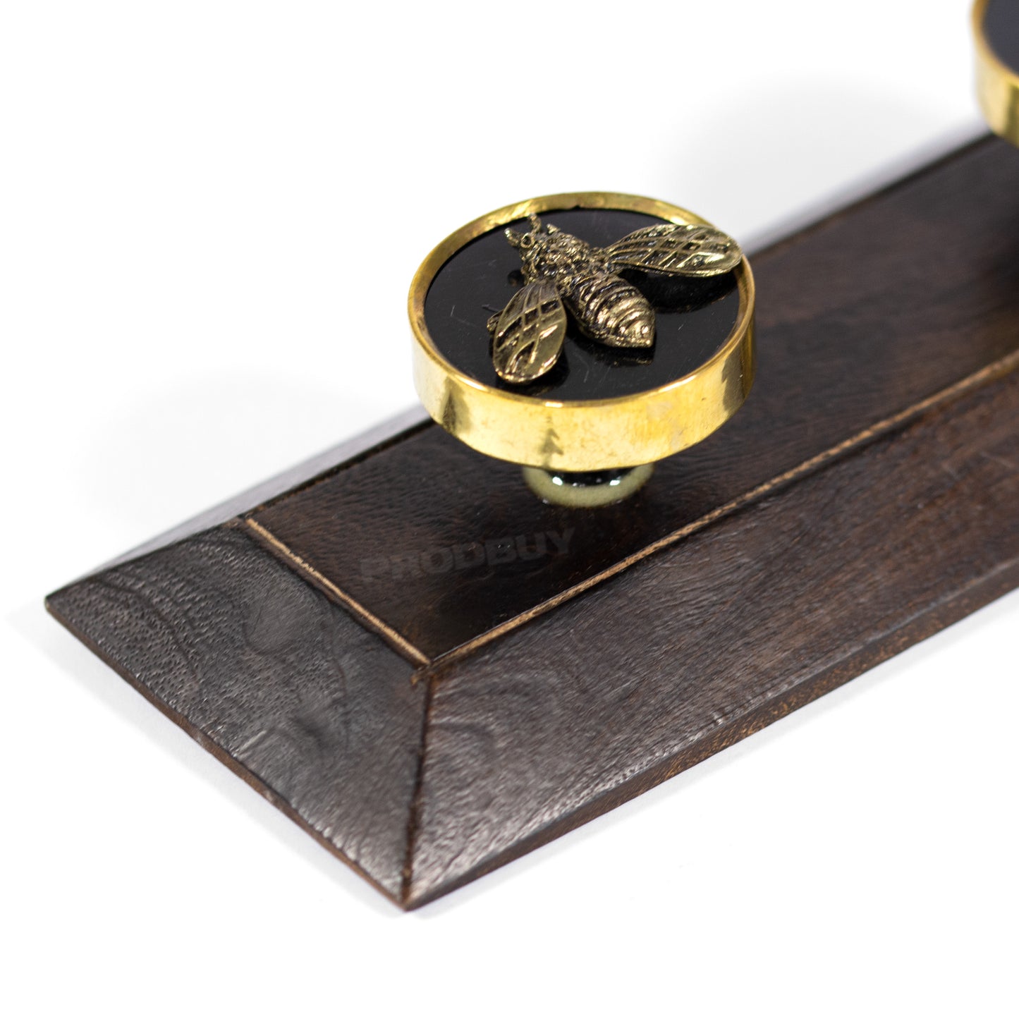 Gold Bees Solid Wood 4 Wall Coat Hooks Hanger