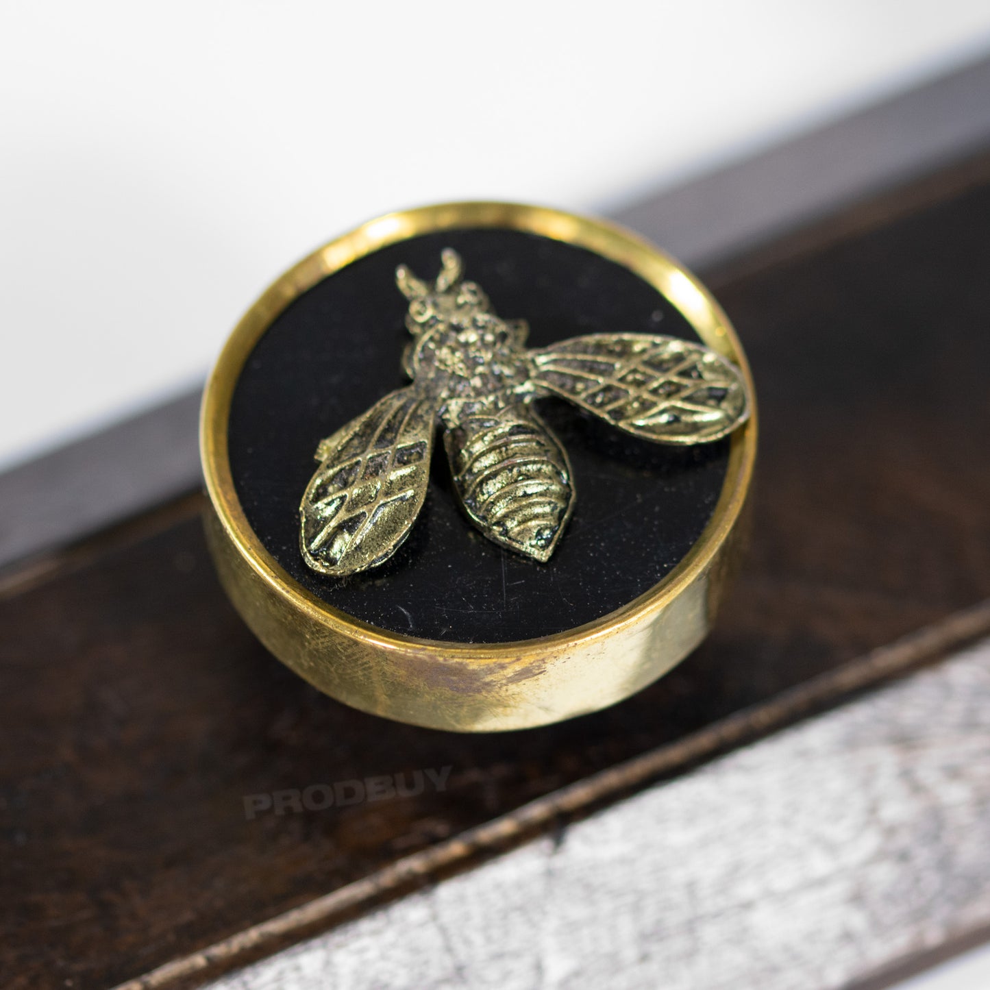 Gold Bees Solid Wood 4 Wall Coat Hooks Hanger