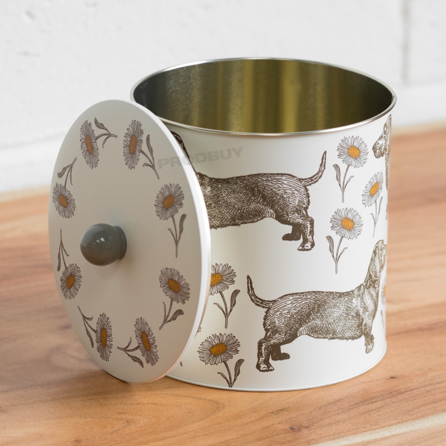 Thornhill & Peel Daisy Dogs Biscuit Barrel Tin
