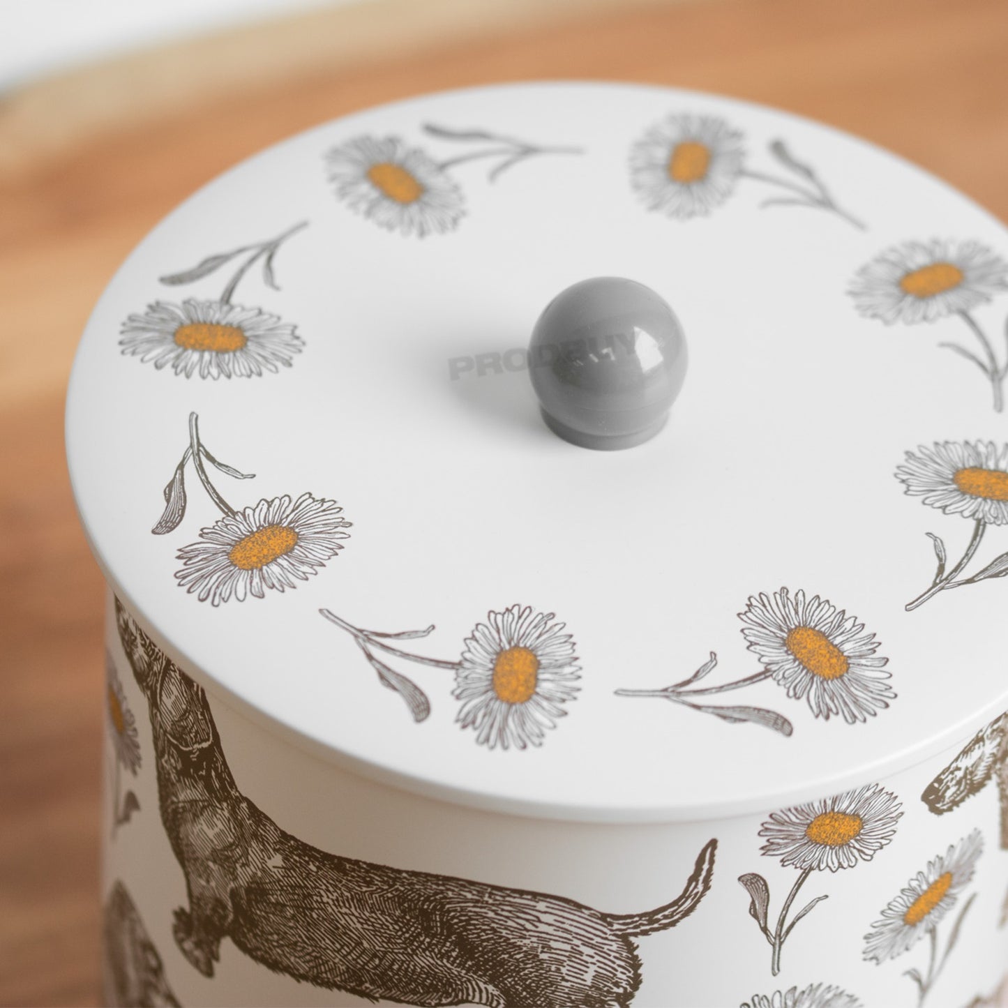 Thornhill & Peel Daisy Dogs Biscuit Barrel Tin