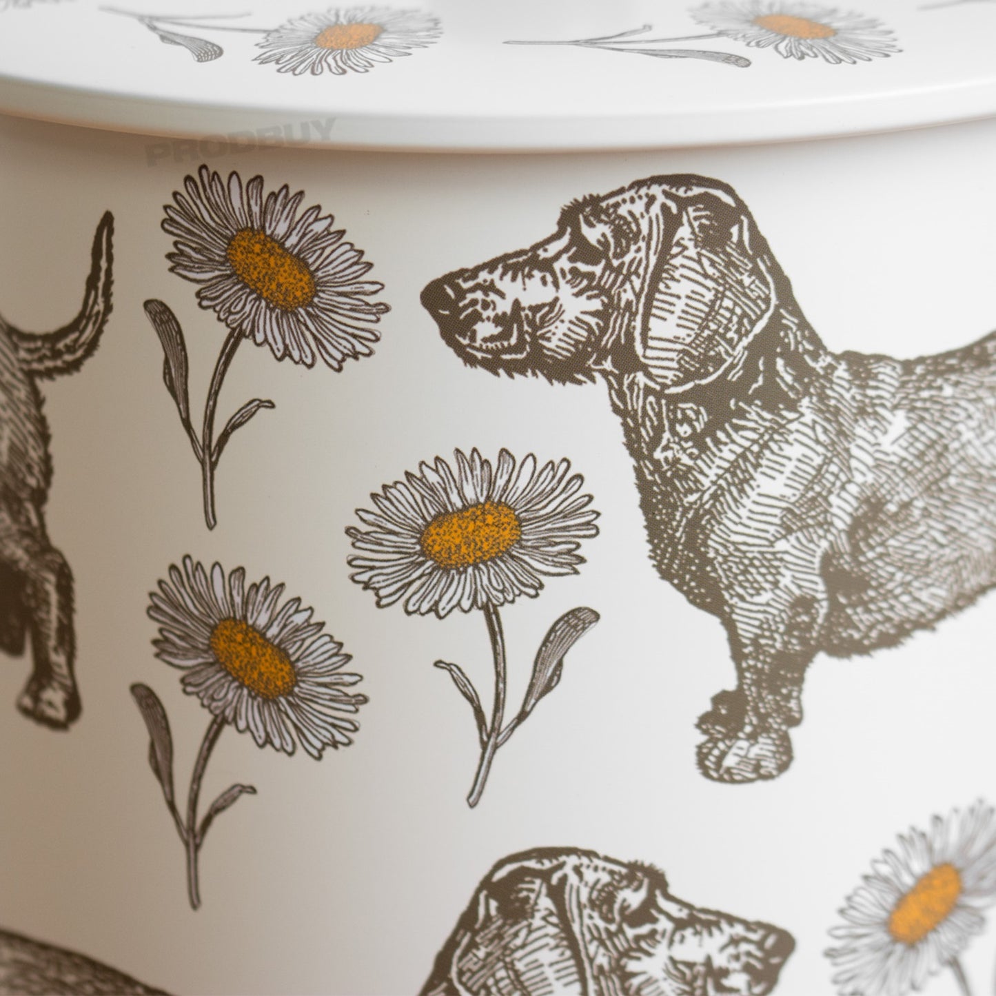 Thornhill & Peel Daisy Dogs Biscuit Barrel Tin