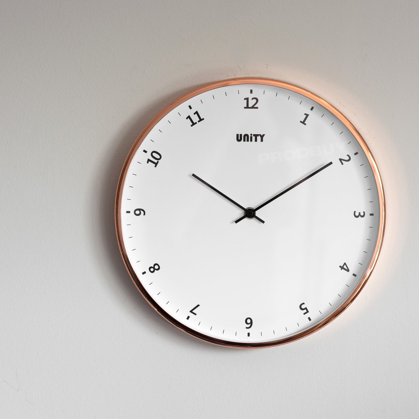 30cm Silent Sweep Rose Gold Round Wall Clock