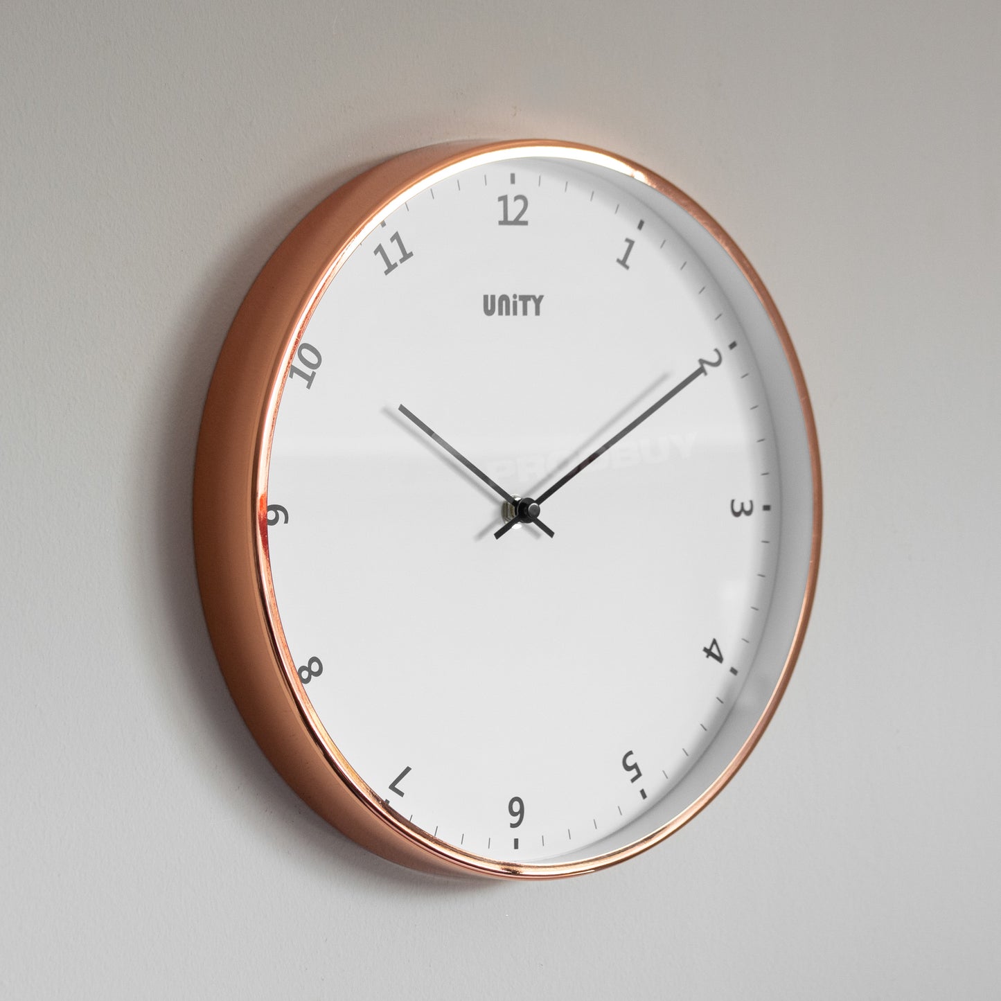 30cm Silent Sweep Rose Gold Round Wall Clock