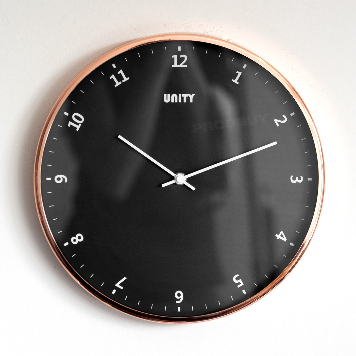 30cm Silent Sweep Rose Gold Round Wall Clock