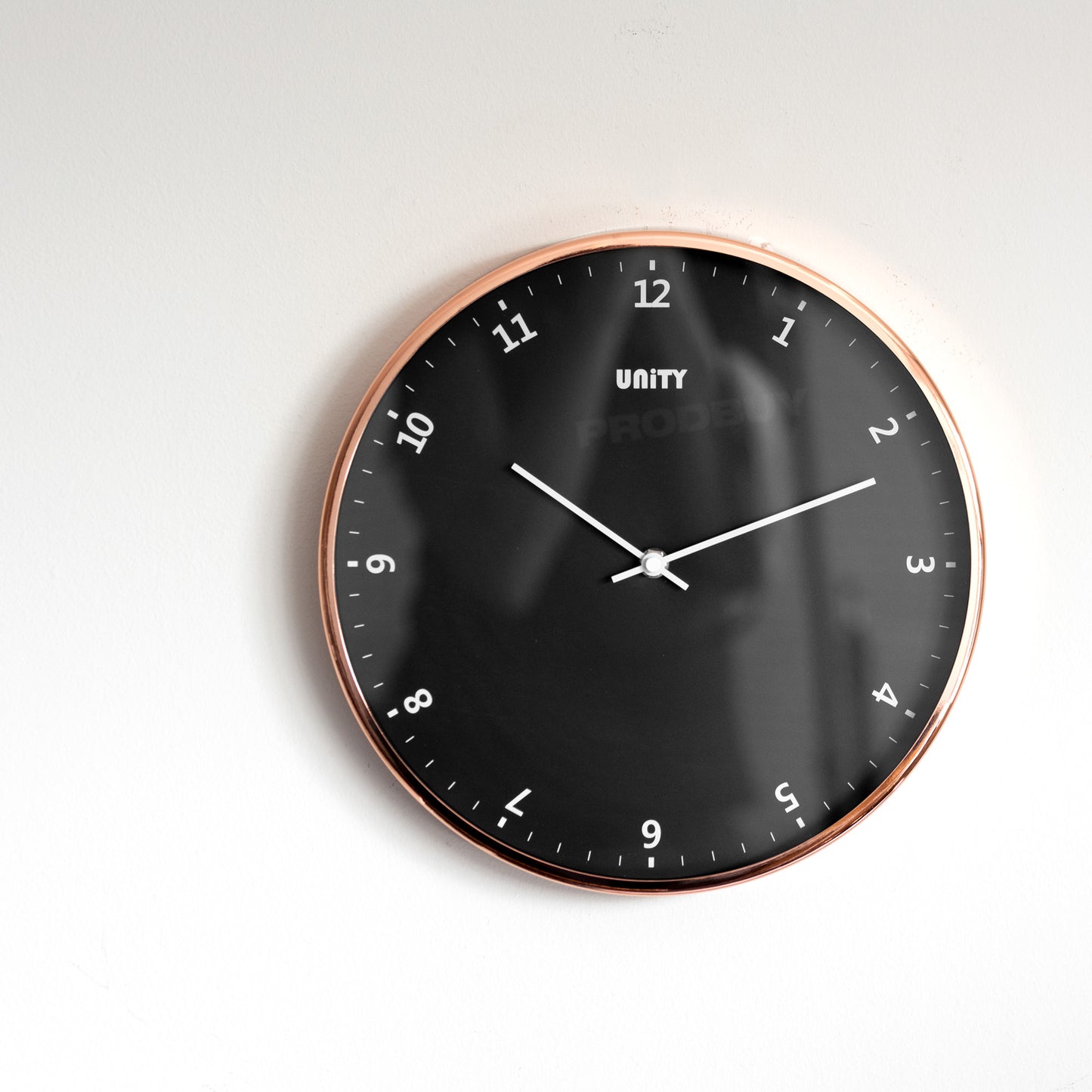 30cm Silent Sweep Rose Gold Round Wall Clock