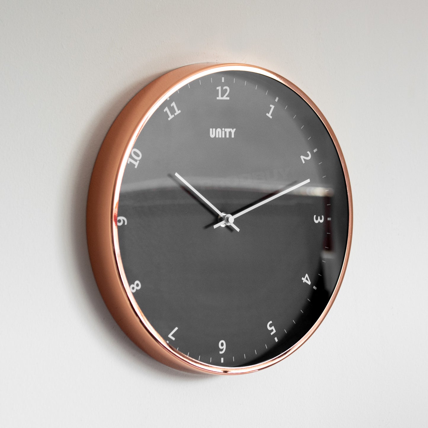 30cm Silent Sweep Rose Gold Round Wall Clock