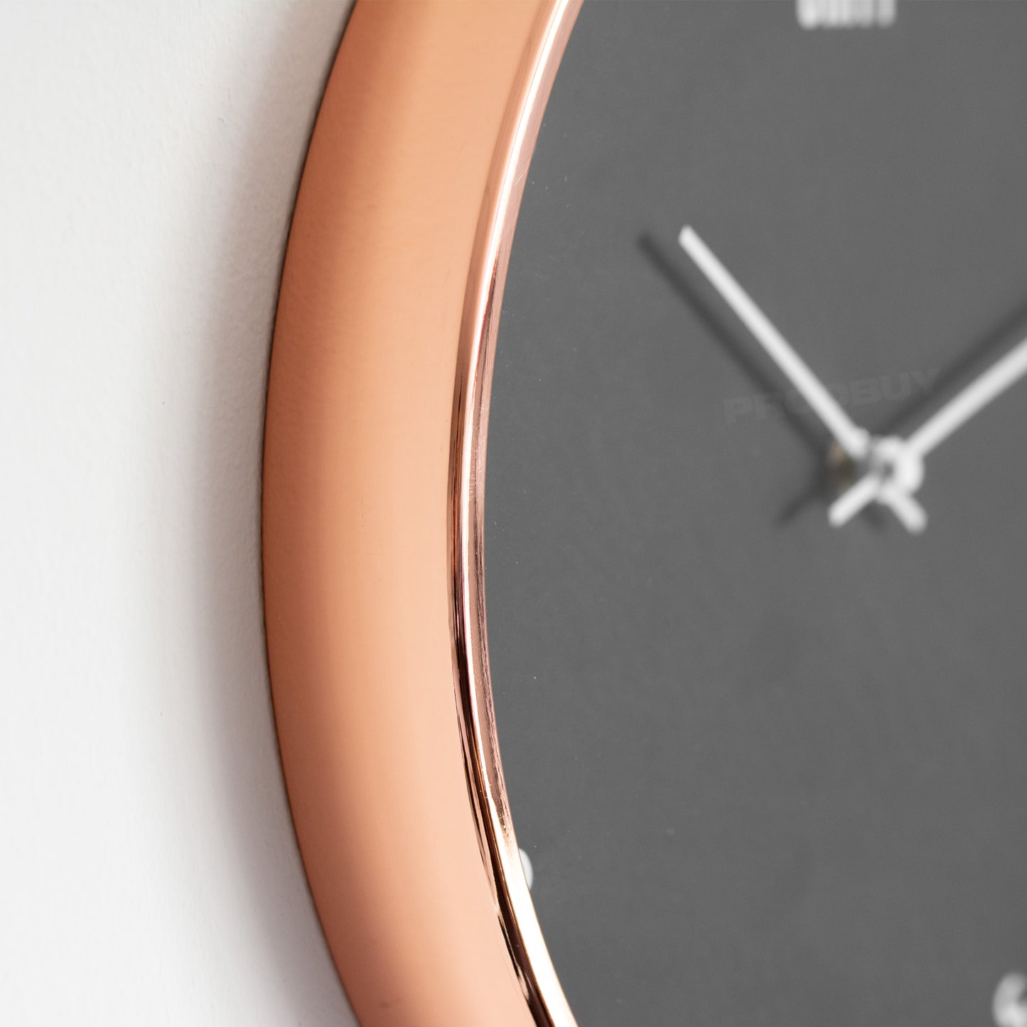 30cm Silent Sweep Rose Gold Round Wall Clock