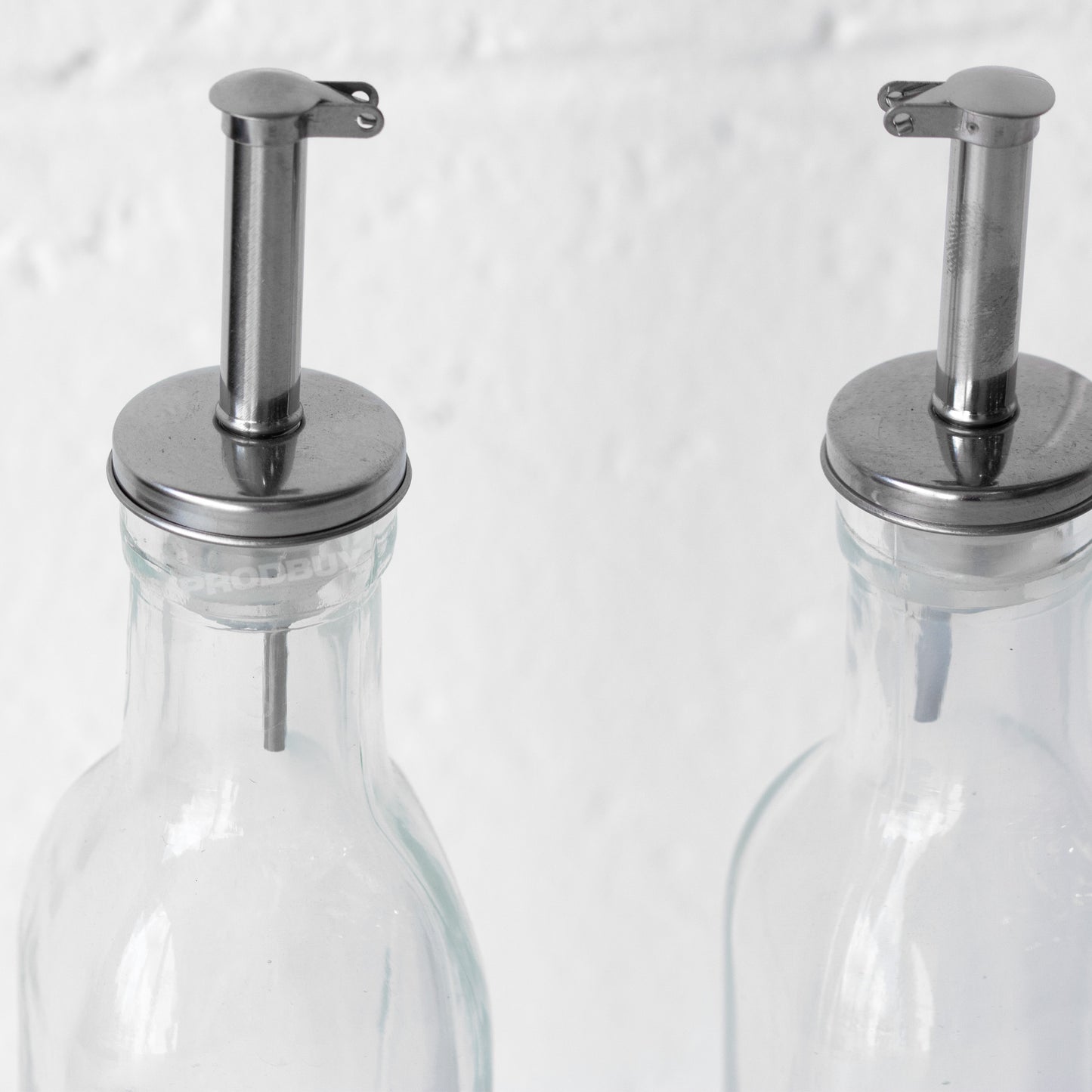 Set of 2 Glass 'Olive Oil' Drizzler Bottles