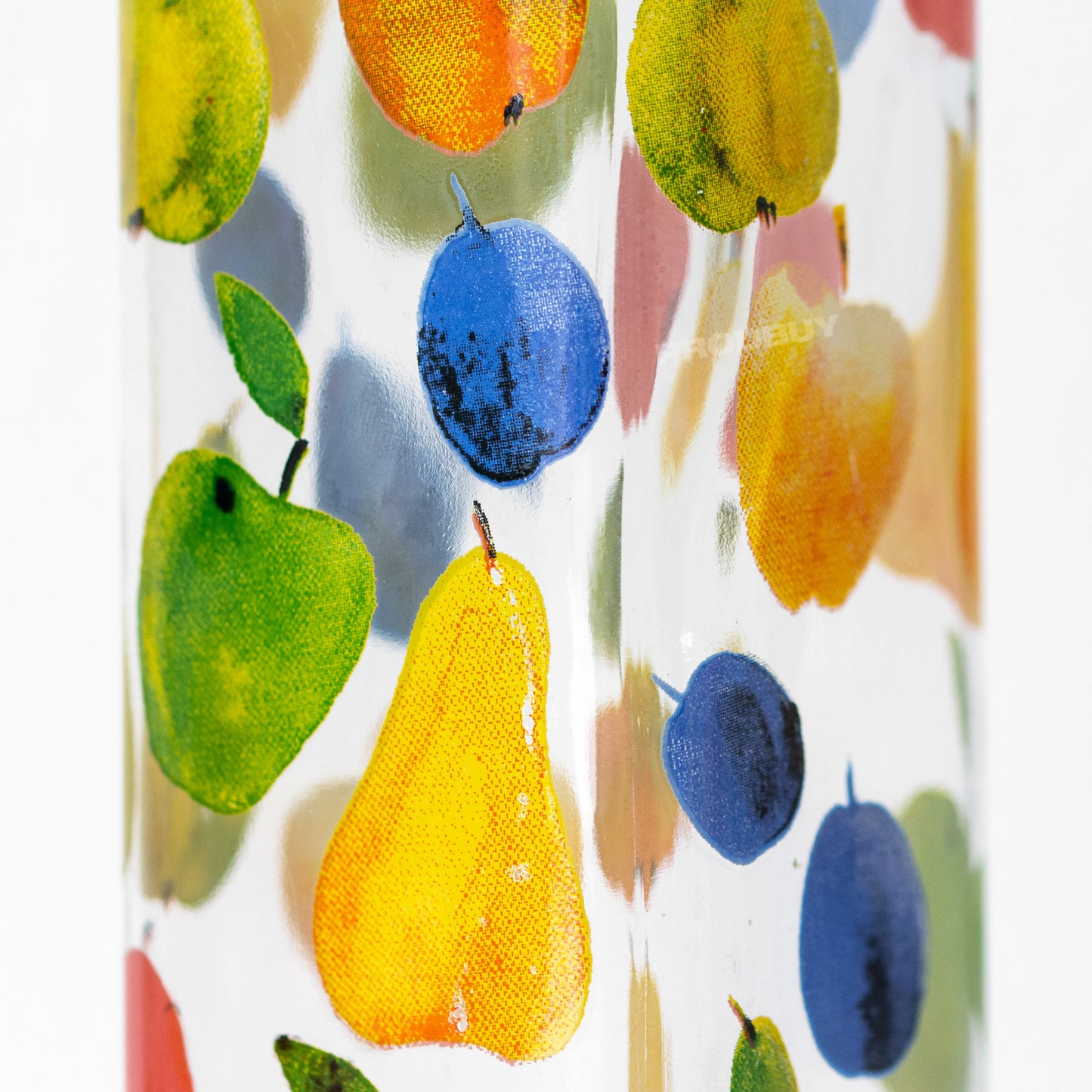 Set of 2 Colour Fruit Glass Oil Drizzler Bottles