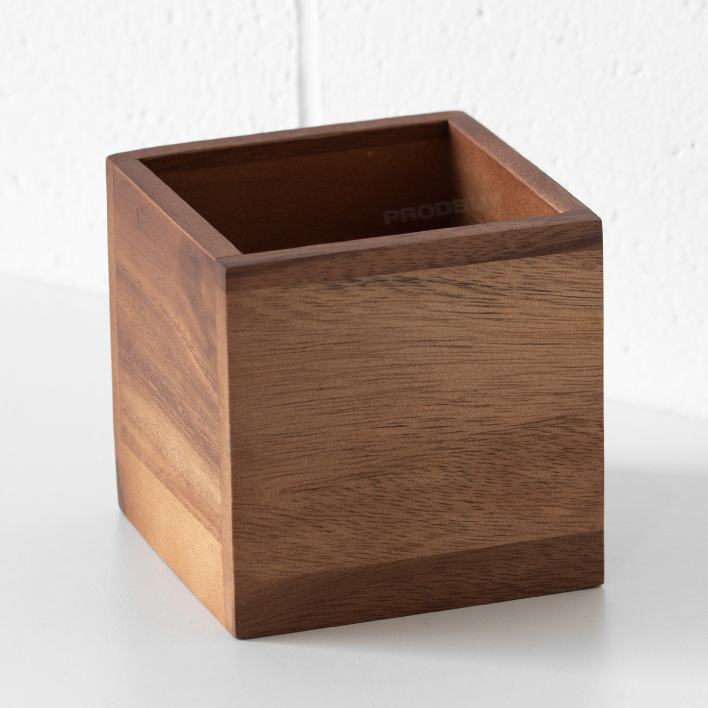 Square Acacia Wood Utensil Holder Cutlery Caddy