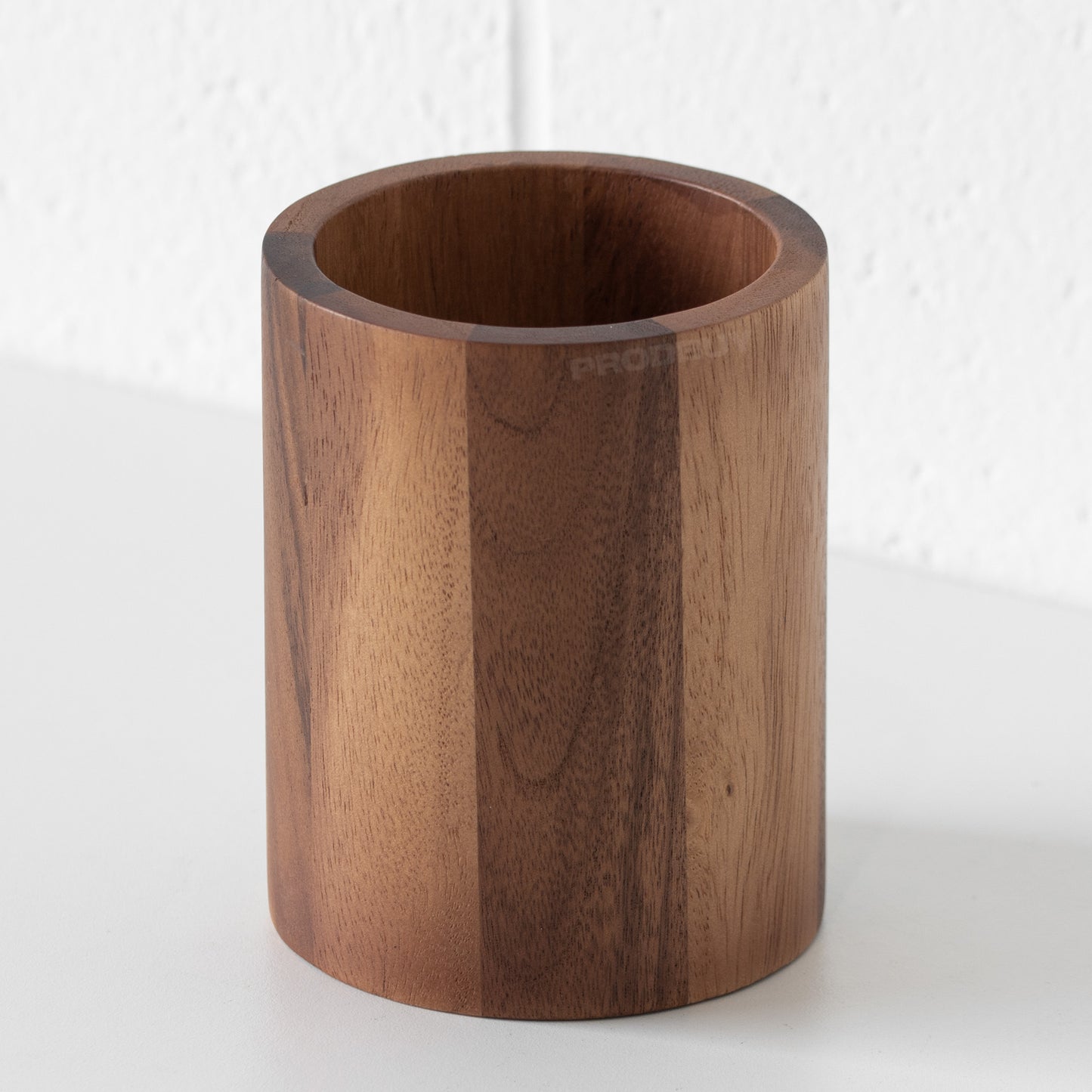 Round Acacia Wood Utensil Holder Cutlery Caddy