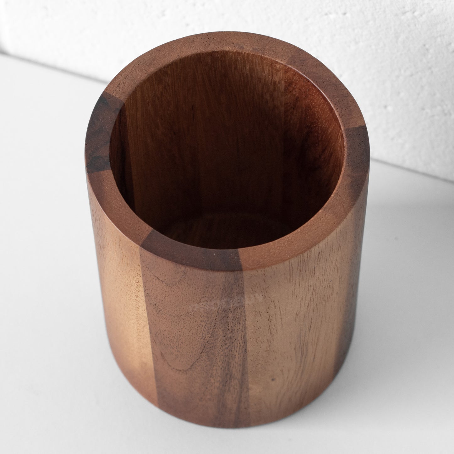Round Acacia Wood Utensil Holder Cutlery Caddy