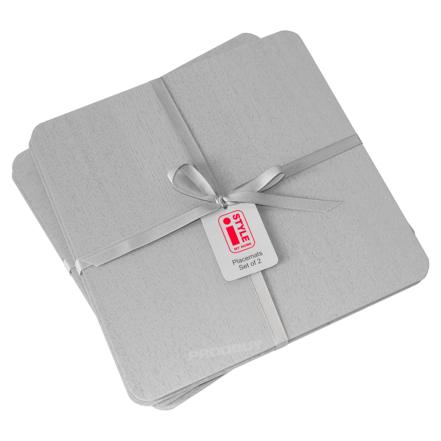 Set of 4 Grey Wooden Placemats & Coasters
