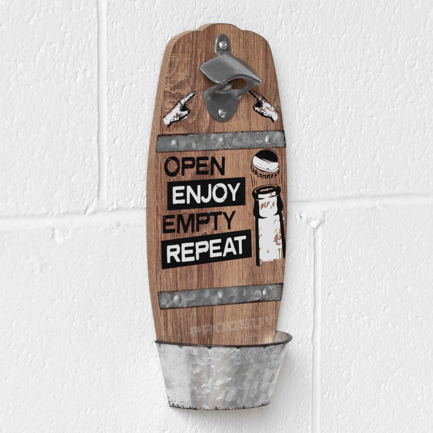 Retro Barrel Wall Mounted Bottle Opener