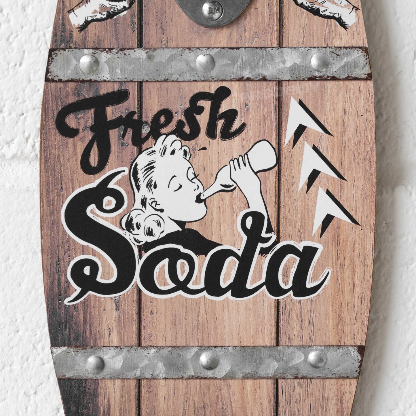 Retro Barrel Wall Mounted Bottle Opener