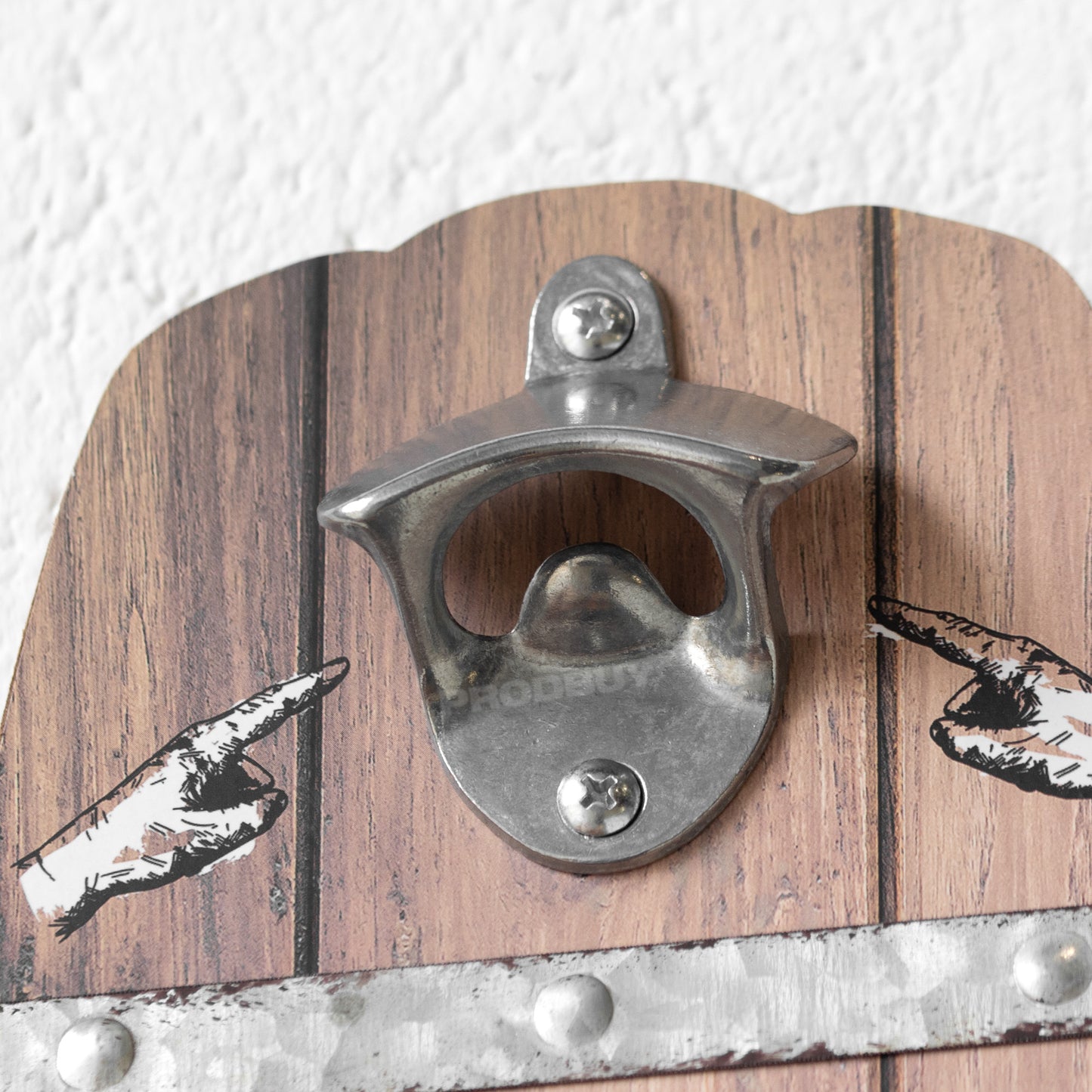 Retro Barrel Wall Mounted Bottle Opener