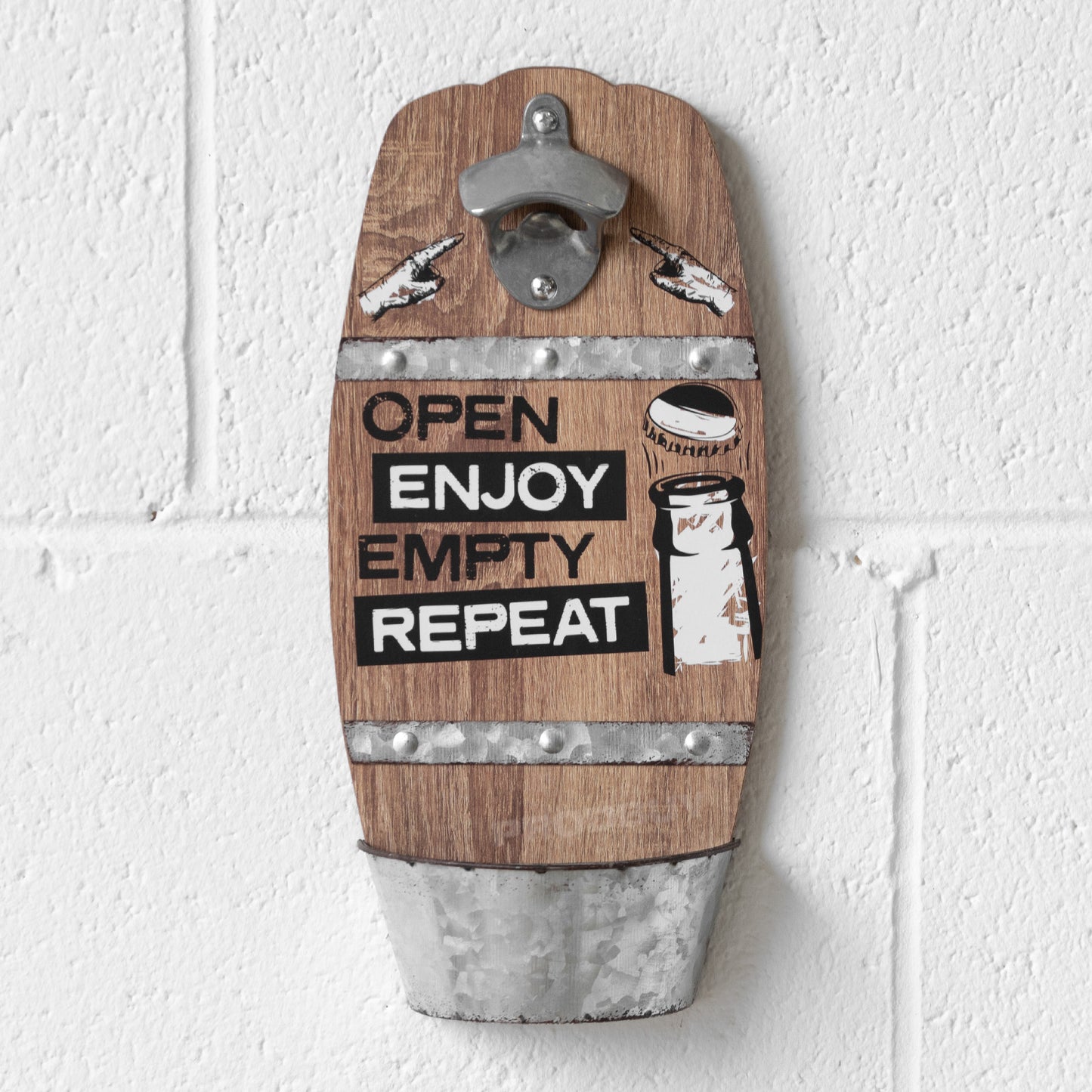 Retro Barrel Wall Mounted Bottle Opener