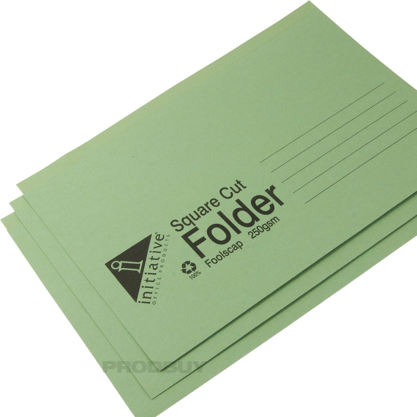 Pack of 100 Square Cut Folders Foolscap 250gsm