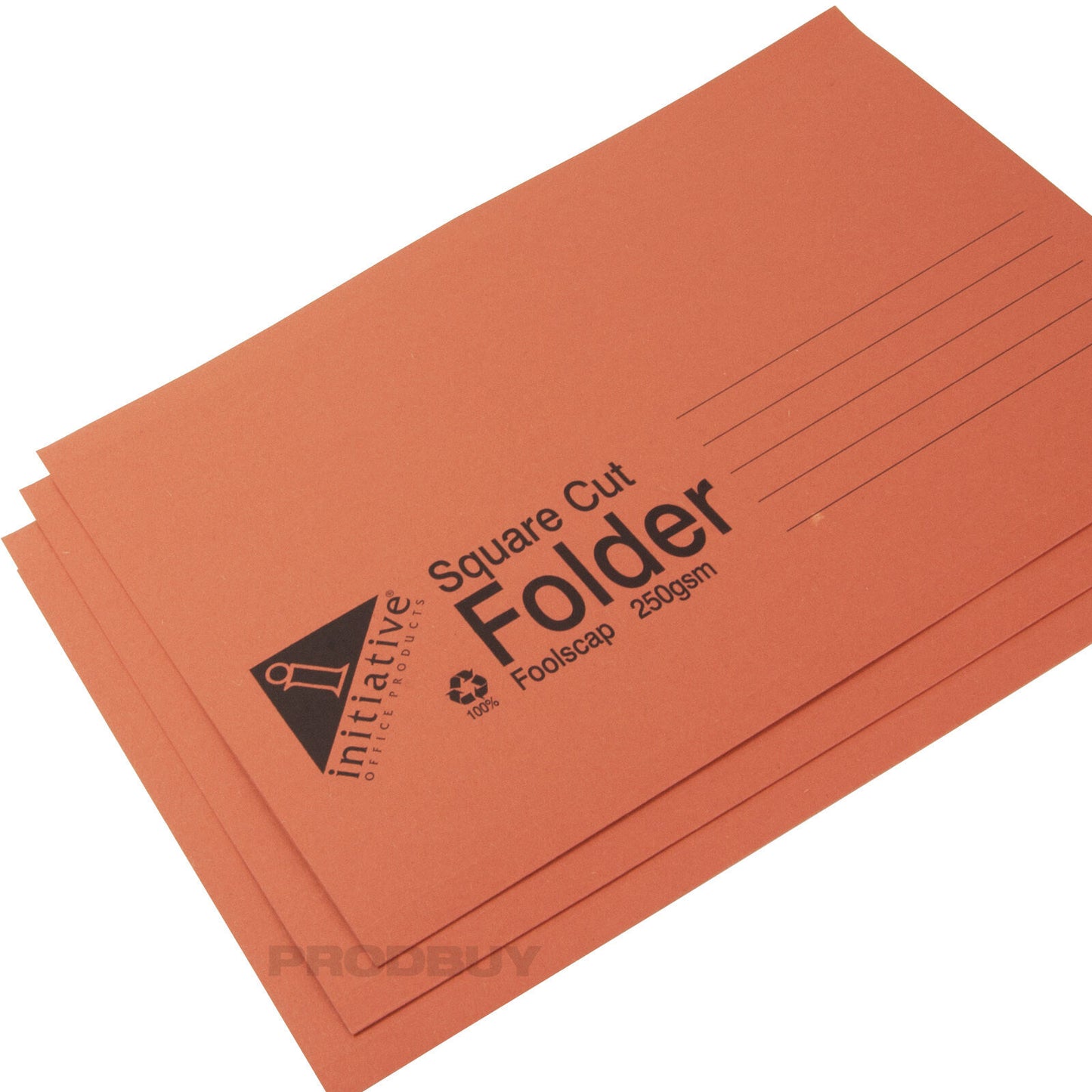 Pack of 100 Square Cut Folders Foolscap 250gsm