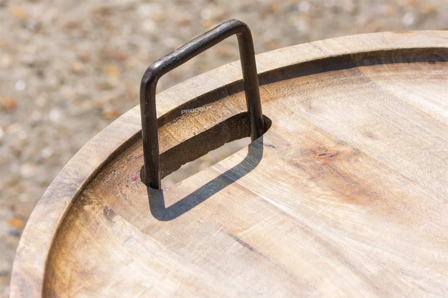 Metal & Wooden Top Industrial Style Table Vintage End Side Basket Storage