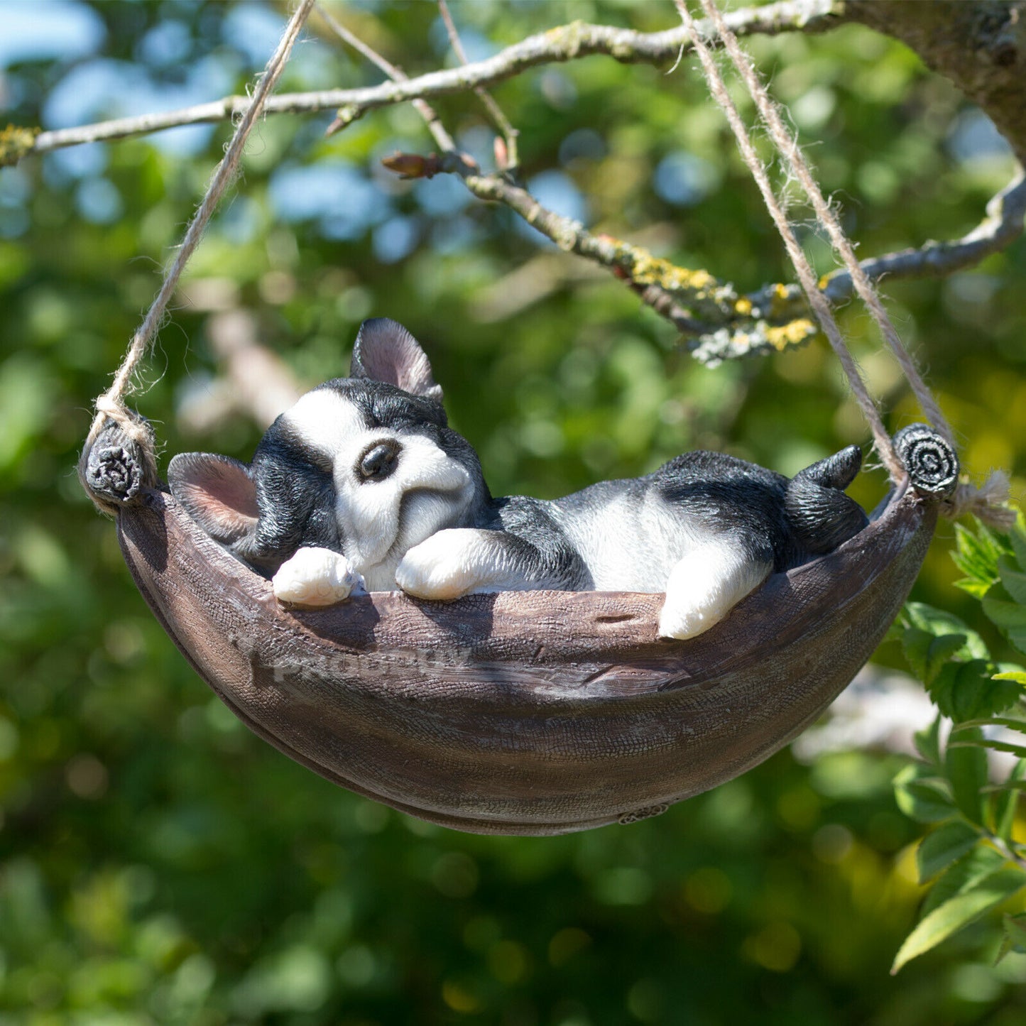 Hanging Sleeping French Bulldog Ornament