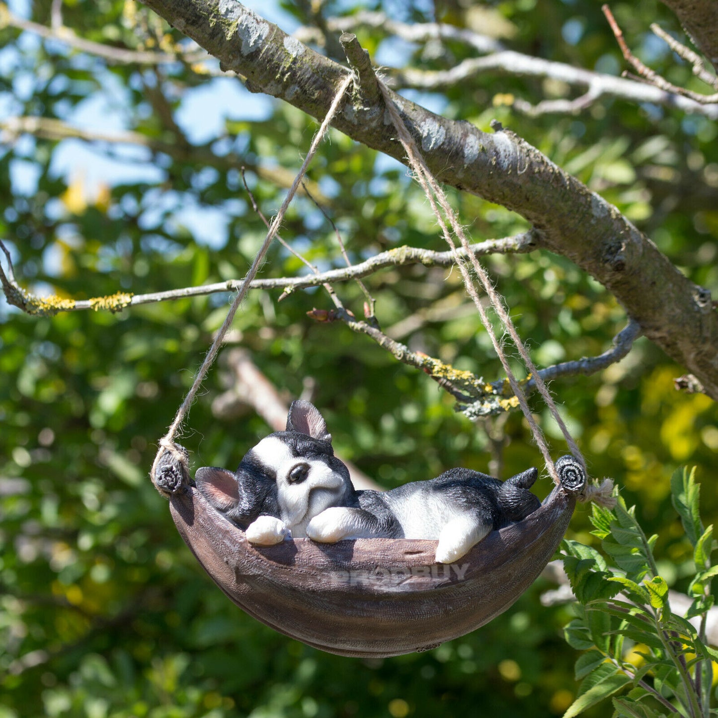 Hanging Sleeping French Bulldog Ornament