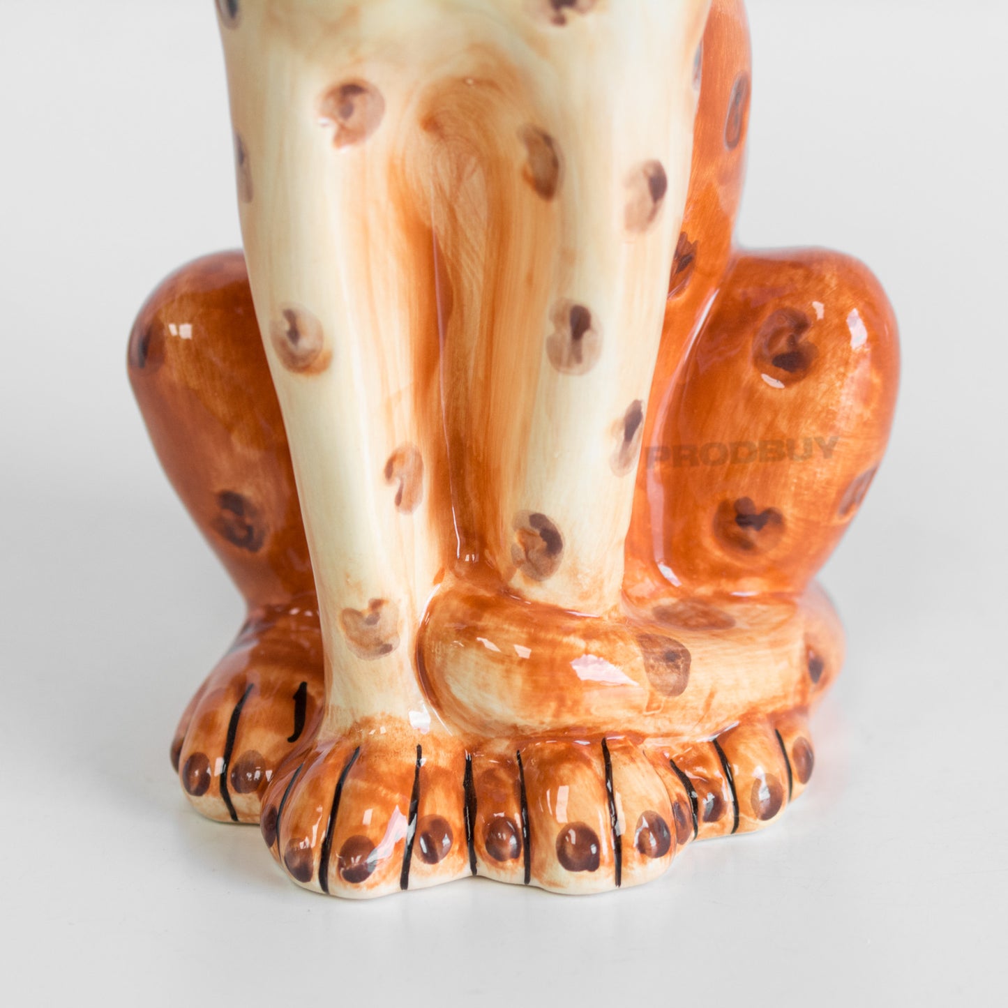 Sitting Leopard Ceramic Decorative Ornament