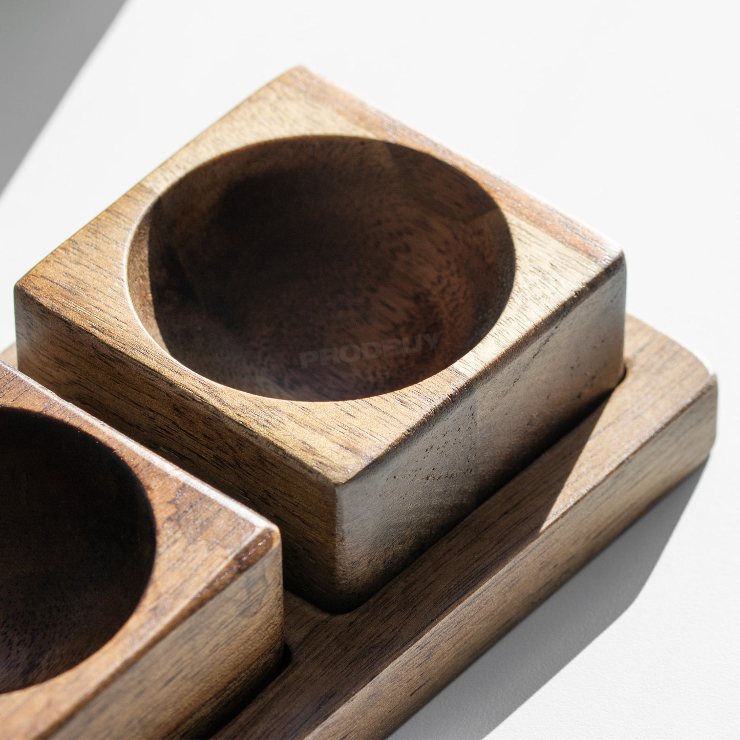 Acacia Wood Salt & Pepper Pinch Pots