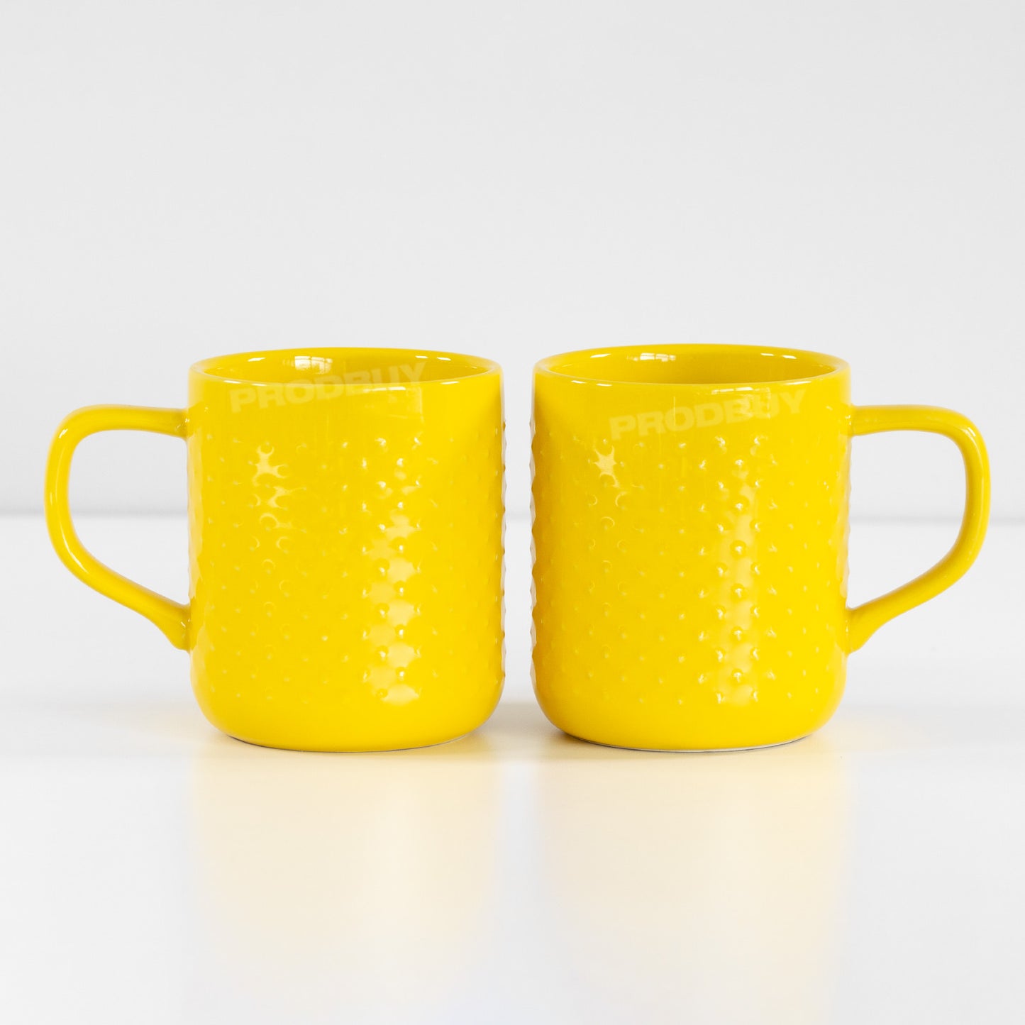 Set of 2 Large Captivate Embossed Coffee Mugs