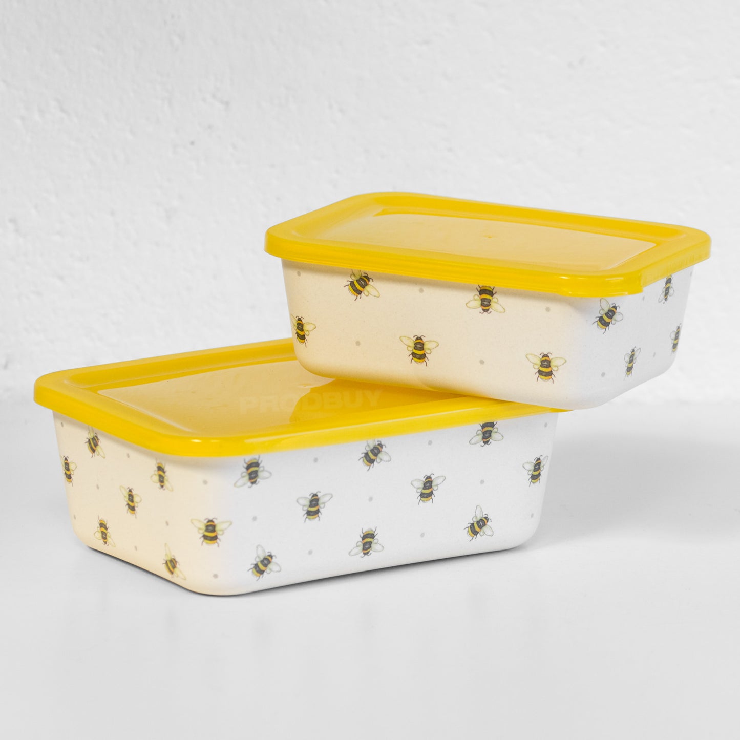 Set of 2 Bee Food Storage Containers Lunch Sandwich Boxes
